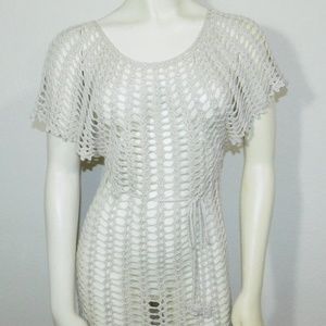 Small YA Los Angeles Beige Sweater Dress Cover Up